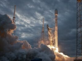 photo of network satellite taking off