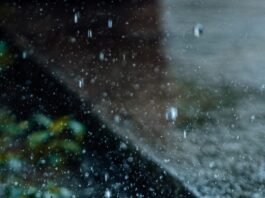 water droplets on glass window